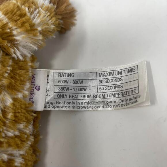 Warmies Intelex Brown White Spotted Giraffe Microwaveable Hot Cold 12" Plush - Picture 8 of 9